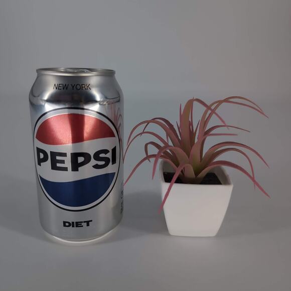 Mini Fake Faux Artificial Pink Succulent Potted Plant in Plastic White Pot - GUC - Picture 7 of 11